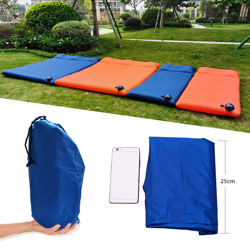 New Inflatable Sleeping Pad for Outdoor Camping, Lazy Foot-Pump Design, Compact and Portable Tpu Ultra-Light Sleeping Pad Wholesale