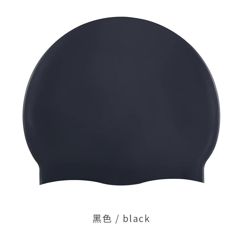 Picture of Hot sale unisex silicone swimming cap wholesale solid color high elastic breathable swimming cap waterproof non-slip head
