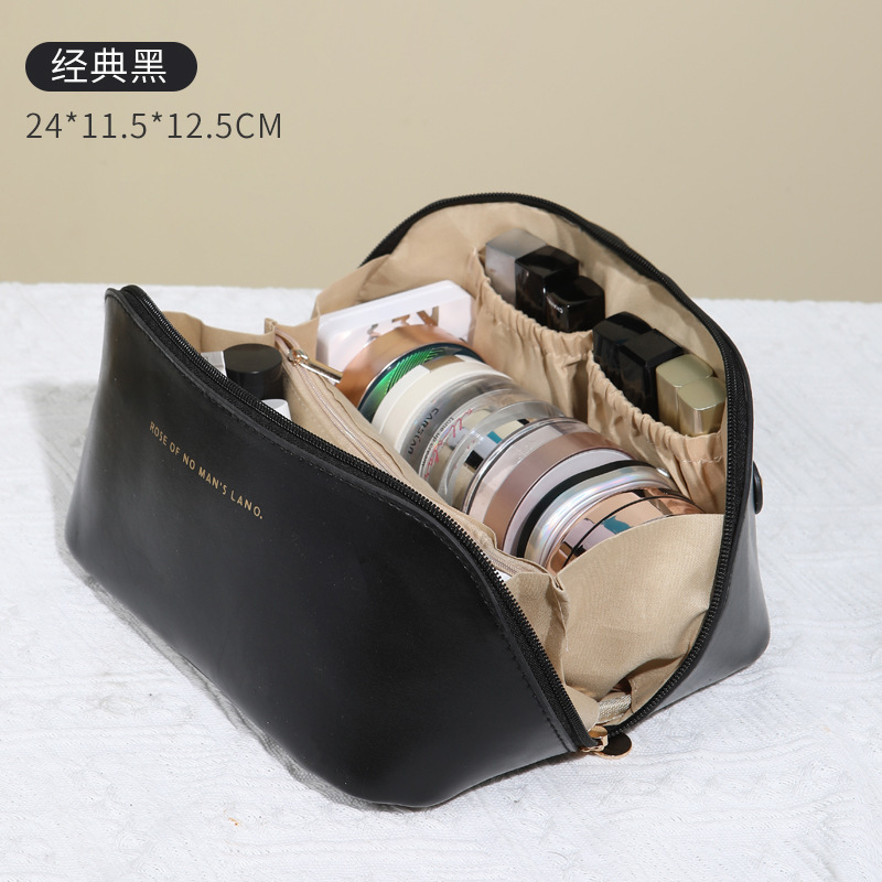 Picture of ins style portable cosmetic bag large capacity travel portable wash bag new super popular wash cosmetics storage bag