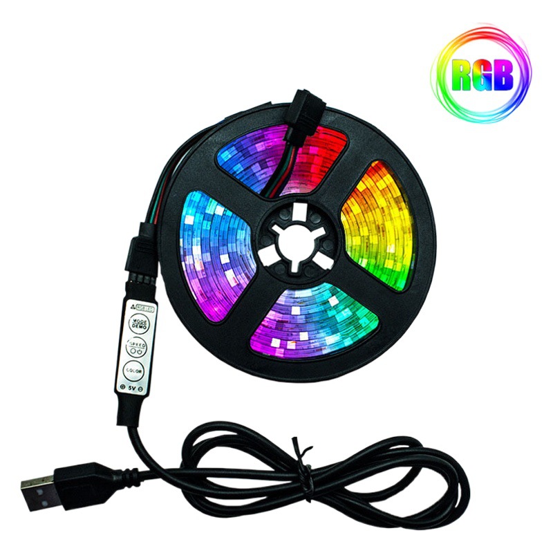 Cross-Border Spot Led Light Strip Kit 5050Rgb Color Changing 5V Low Voltage Bluetooth with Remote Control 24 Keys Waterproof Atmosphere Light