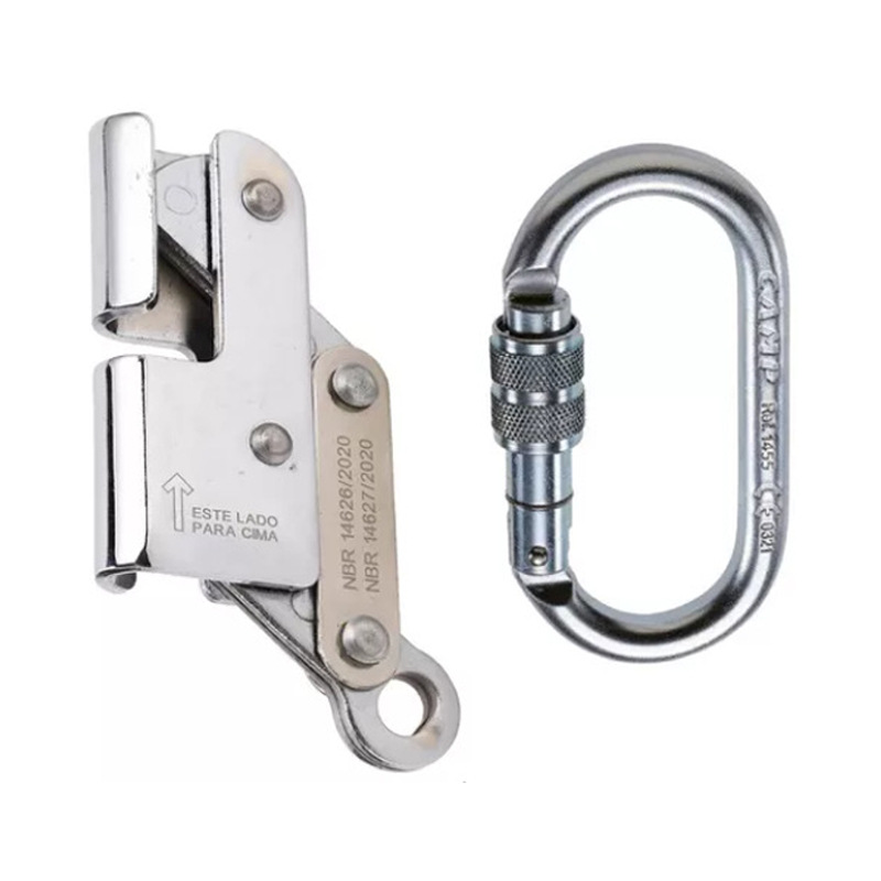 Picture of Outdoor high-altitude steel wire rope rock climbing self-locking device high-altitude operation rope anti-falling steel lock falling device slider equipment