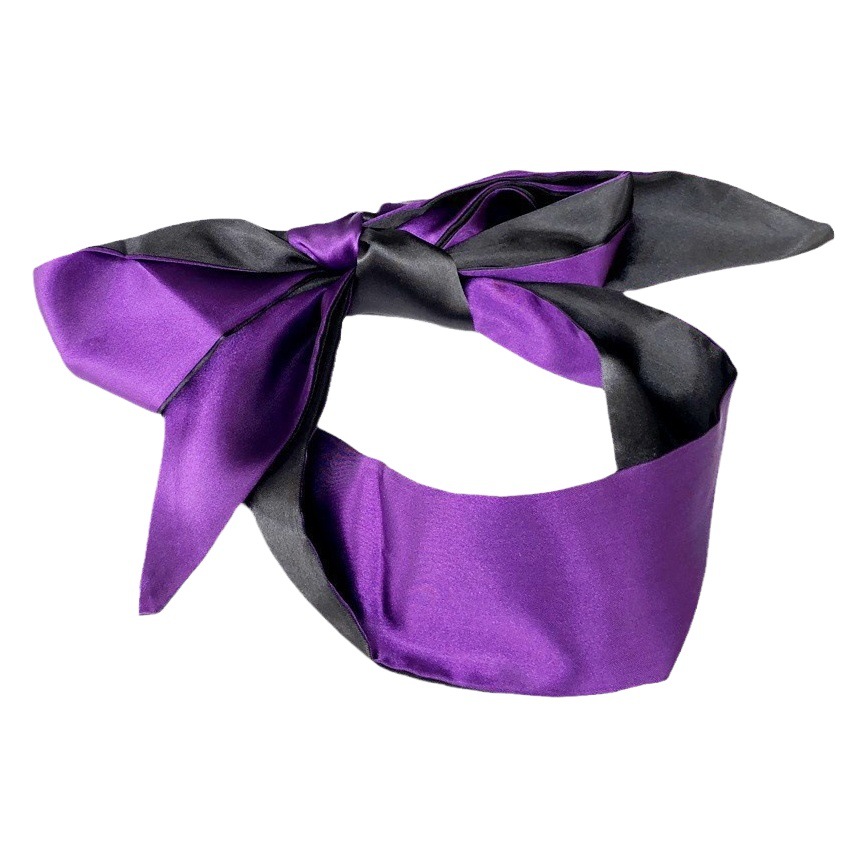 Cross-border imitation silk colored adult flirting and fun eye mask stage props bow hand strap light SM opaque