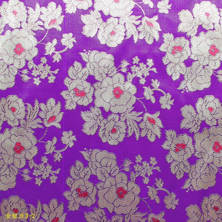 Gold and Silver Silk Jacquard Fabric Crafts Cloth Gold and Silver Silk Fabric Ancient Costume Han Dynasty Clothing Brocade Fabric