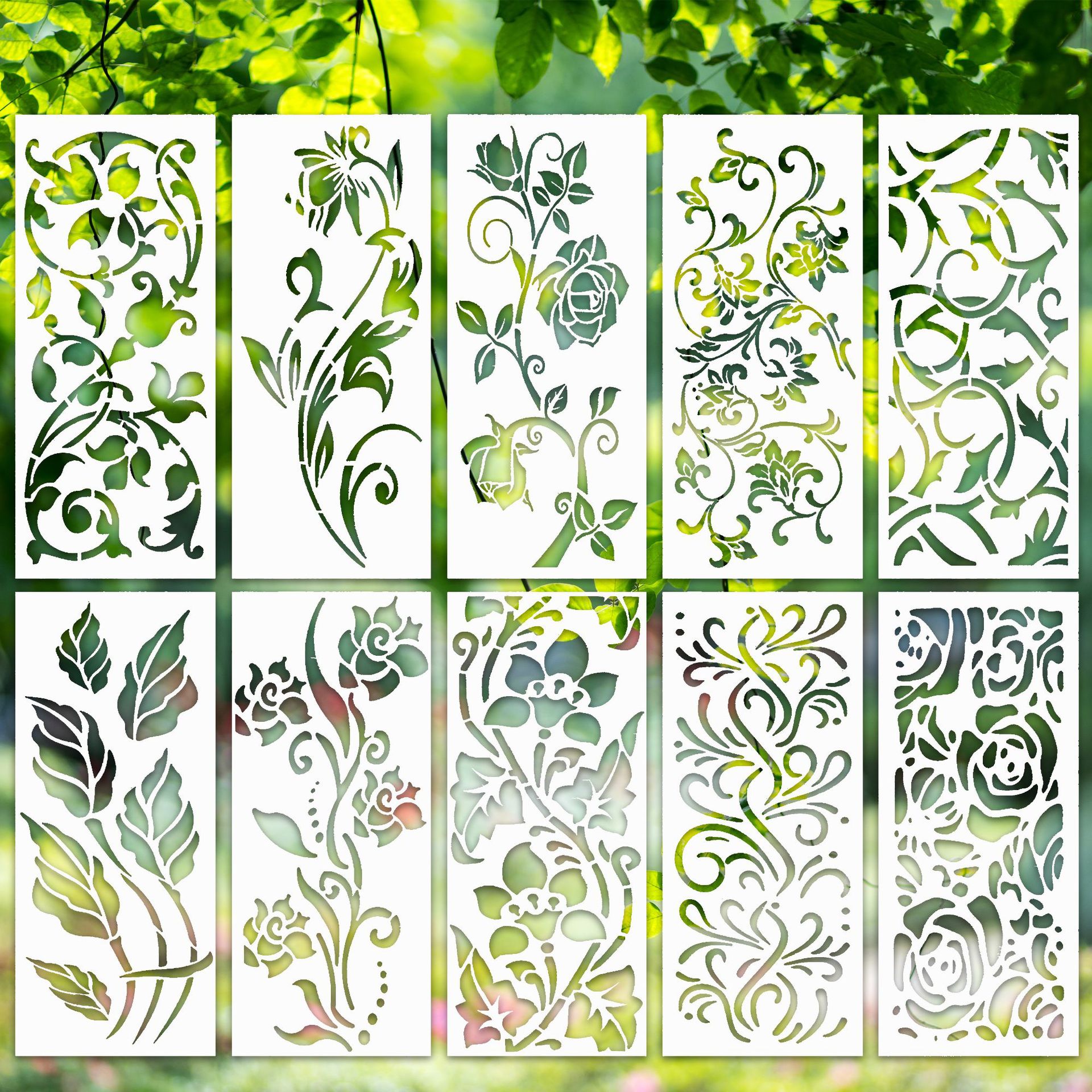 Cross-border rolling pattern painting template PET hollow painting mold DIY hand-painted graffiti spray pattern painting auxiliary supplies