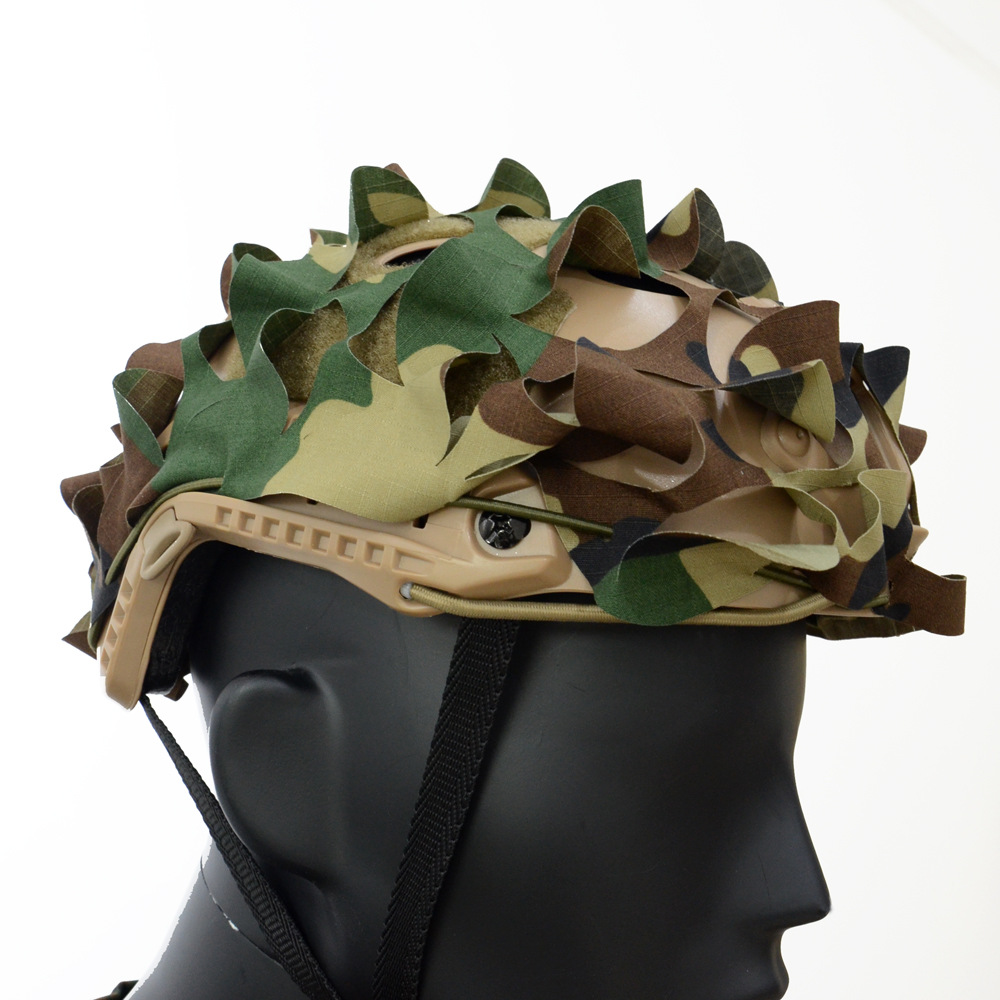 Picture of Fast Tactical Helmet Helmet Cover Army Fans CS Games Field Equipment 3D Tactical Helmet Camouflage Cloth Dark Camouflage