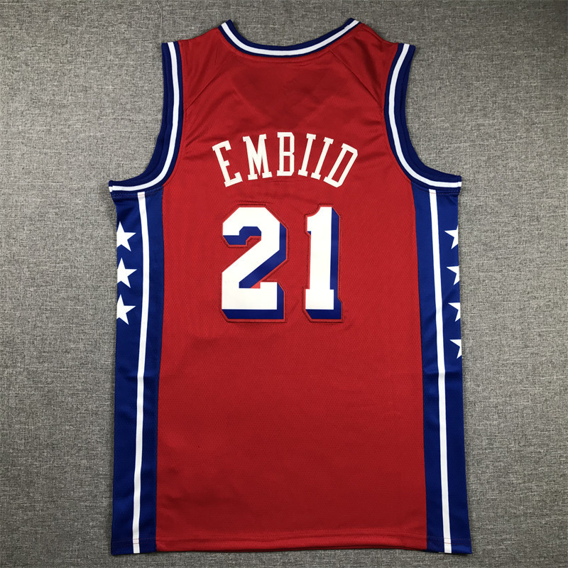 in stock cross-border embroidery leisure sports training basketball suit vest 76ers jersey Phila EMBIIDjersey