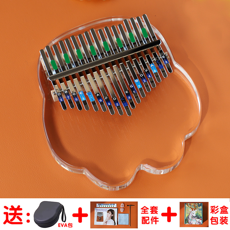 Picture of Crystal Transparent Thumb Piano Kalinba 21 Tone Kalinba Piano Beginner 17 Tone Kabinba Finger Piano