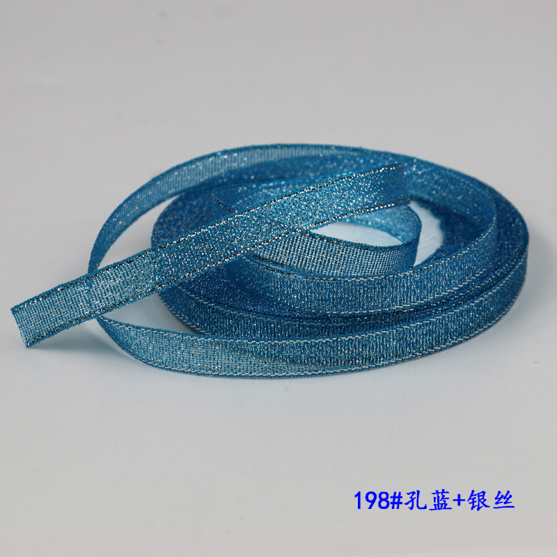 Picture of Gold and Silver Onion Ribbon Cake Packaging Ribbon Colorful Onion Ribbon Baked Cake Flower Tie Bow DIY Accessories Ribbon