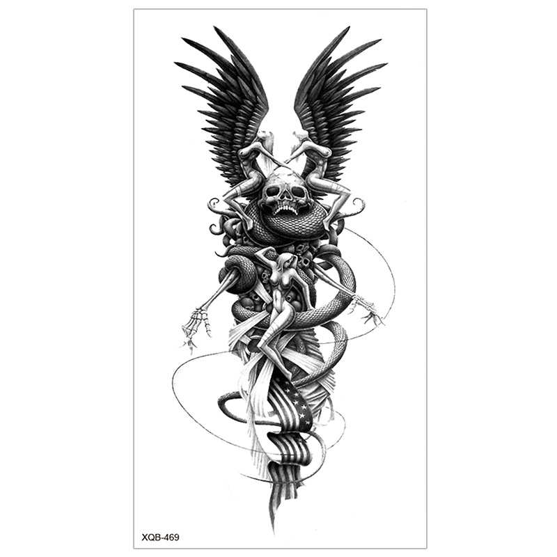 Picture of New Half Arm Tattoo Stickers Cross-border Amazon Hot Selling Set Dark European and American Realistic Waterproof Tattoo Stickers Wholesale