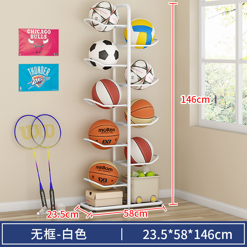 Picture of Home indoor simple volleyball organizing and storage basket, basketball storage rack, children's ball game placement shelf