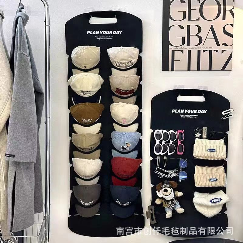 Amazon Felt Hat Storage Hanging Bag Door Rear Wall Baseball Cap Collating Storage Dustproof Storage Bag