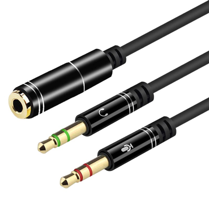 3.5mm desktop computer headset 2-in -1 audio cable mobile phone headset to computer headset audio cable 1-2