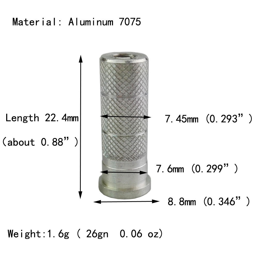 Picture of Arrow accessories 6.2mm aluminum seat inserted aluminum seat arrow connection seat used in the inner diameter of 6.2 arrow rod manufacturers sales