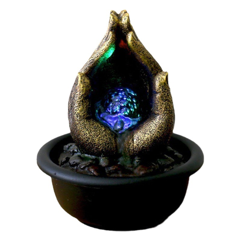 Running Water Ornaments Circulating Water Modern Light Luxury Fountain Office Desktop Small Wealth-making Feng Shui Ball Living Room Decorations