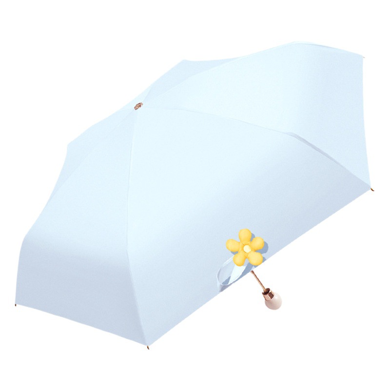 Flower bud 50% folding sun umbrella women's compact portable sunshade umbrella dual-purpose sunscreen UV protection umbrella wholesale