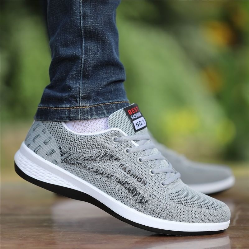 Picture of Flying Mesh Men's Shoes New 2025 Breathable Athleisure Shoes Men's Korean Version Trendy Versatile Men's Running Shoes