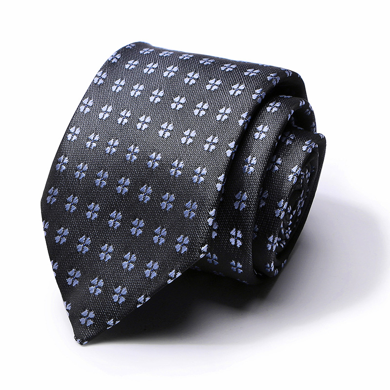Picture of Tie spot tie polyester silk tie manufacturer 8cm business men's formal wear wedding studio tie