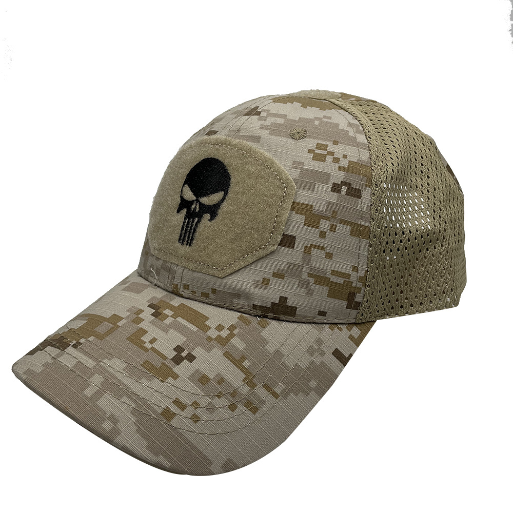 Picture of Summer Camouflage Baseball Cap Military Fan Outdoor Special Forces Tactical Hat Skull Fishing Sunshade Velcro Cap Men