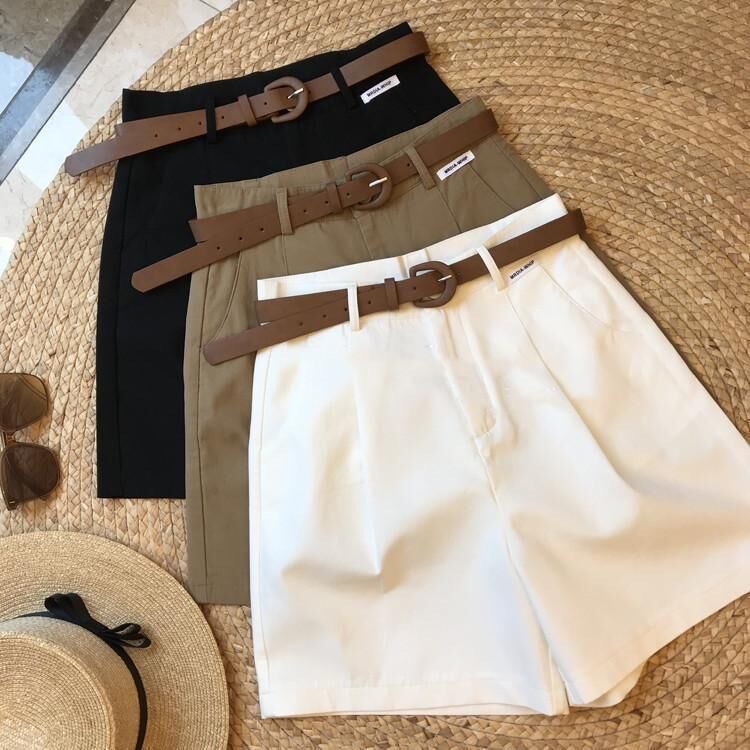 Women's Suit Shorts 2025 Spring and Summer New High-Waisted Slimming A-Line Wide-Leg Pants Loose Versatile Casual Knee-Length Shorts