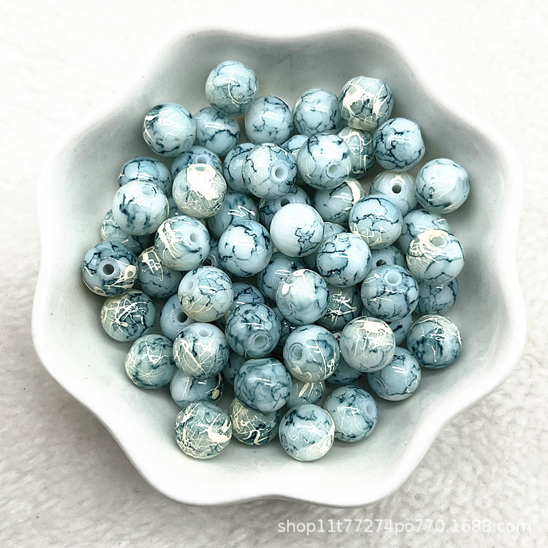 Picture of In stock two-color round beads glass beads loose beads handmade diy bracelet accessories wholesale necklace jewelry beaded material