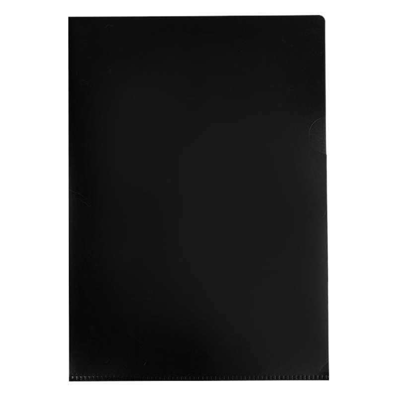 Pinfeng wholesale A4 Black L-shaped folder thickened custom frosted milky white transparent simple business a5 file set
