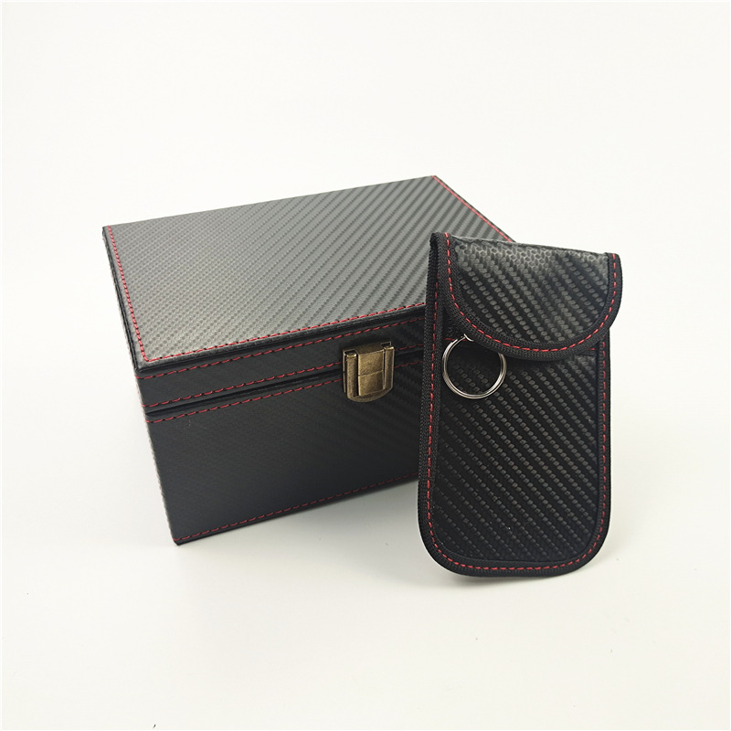 Picture of Cross-border carbon fiber shielding box + anti-theft key case wholesale Amazon popular RFID car security anti-theft box