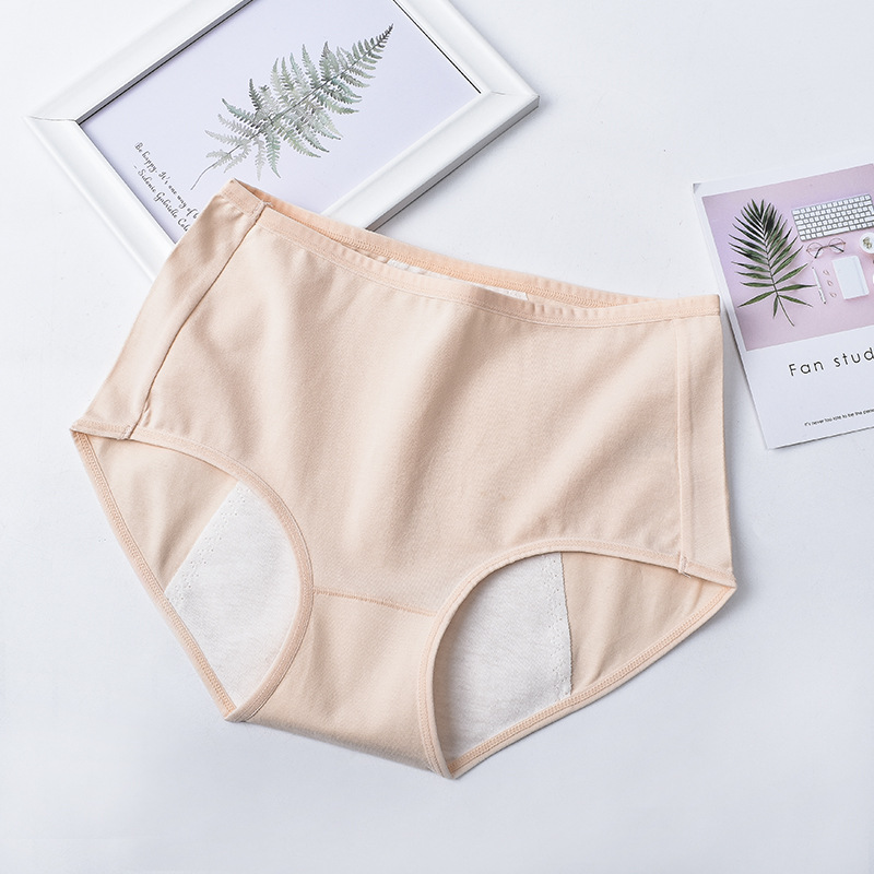 Picture of Women's Mid-waist cotton breathable physiological period underwear cotton bottom crotch anti-side leakage menstrual sanitary pants briefs