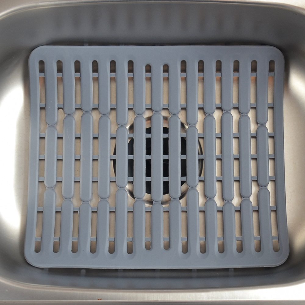 Picture of Silicone Hollow Drain Mat Kitchen Sink Dishwashing Sink Non-Slip Mat Multi-Functional Insulation Mat Thickeneded Dish Mat