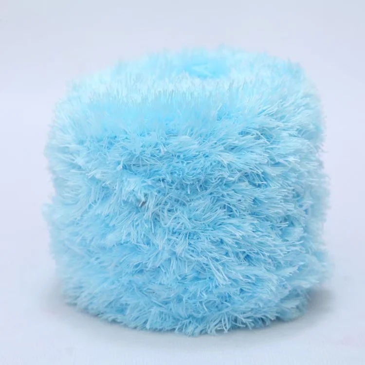 Picture of Crystal Coral Velvet Thick Thread Imitation Fur Scarf Hat Baby Baby Thread Hand-Knitted Wool Ball