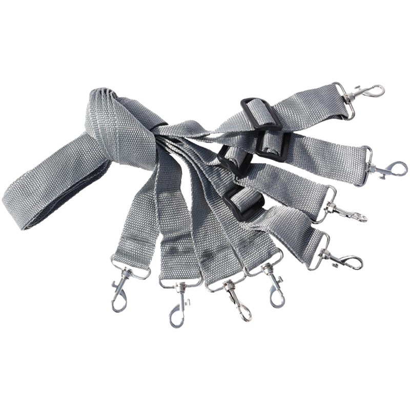 Xinbao silver gray small drum belt advanced strap Army drum belt big drum belt 3.6CM wide tiger head hook