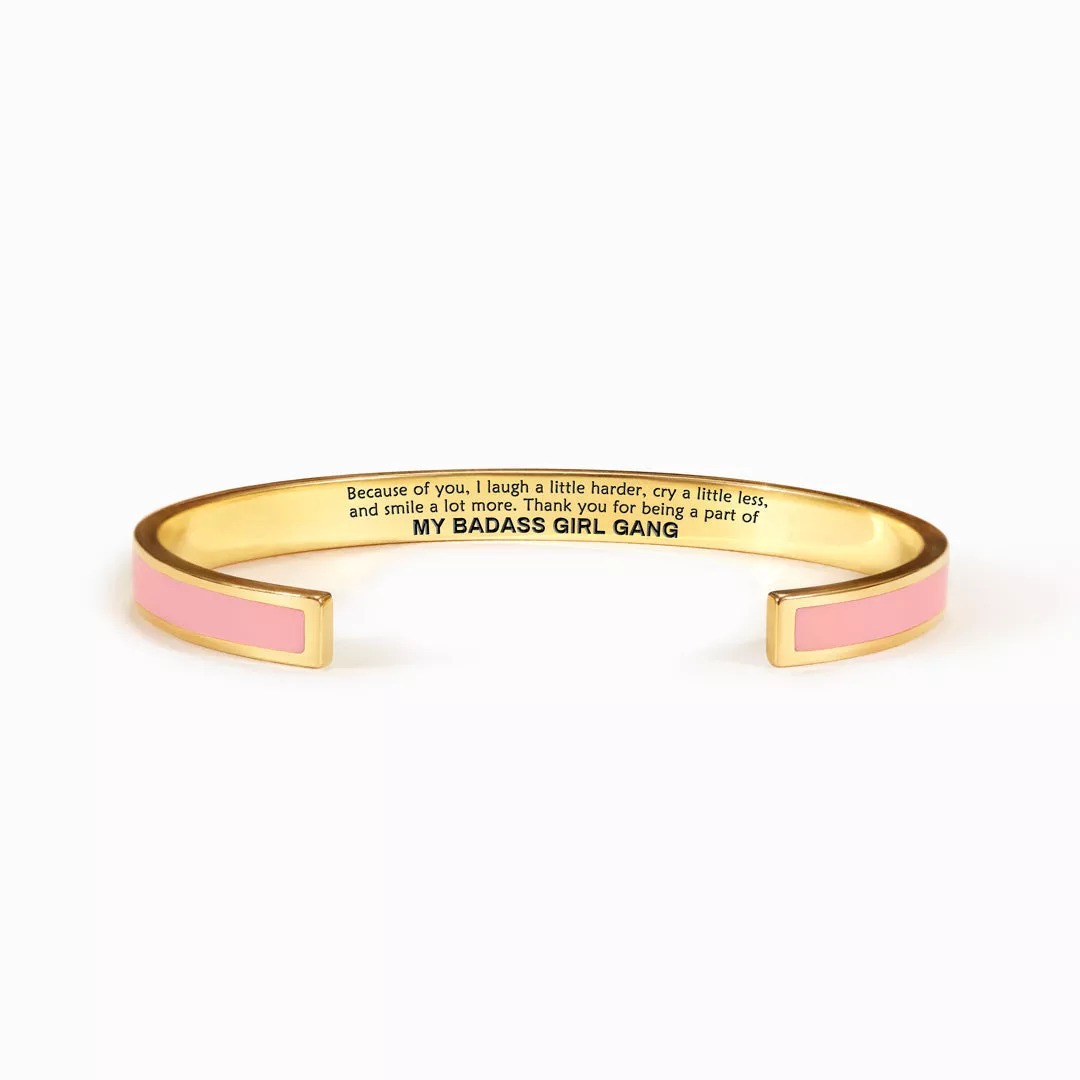Picture of Cross-Border Export Jewelry My Badass Girl Gang Stainless Steel Bracelet Colorful Customizable Bracelet