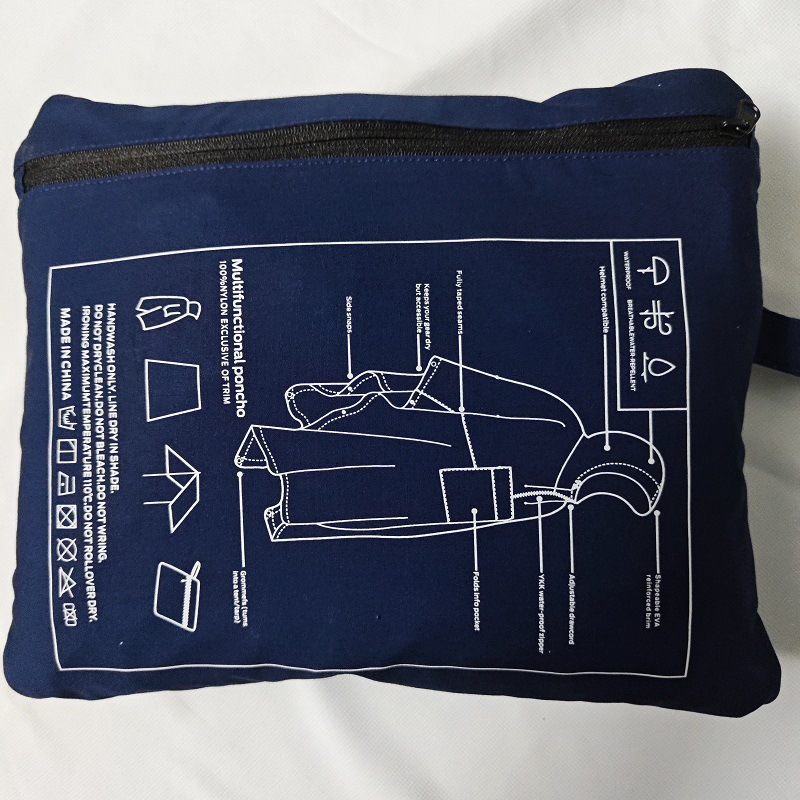 Picture of Tactical Raincoat Outdoor Waterproof Multi-function Anti-rainstorm Pressure Glue Rain Travel Mountaineering Fishing Camping Portable Folding