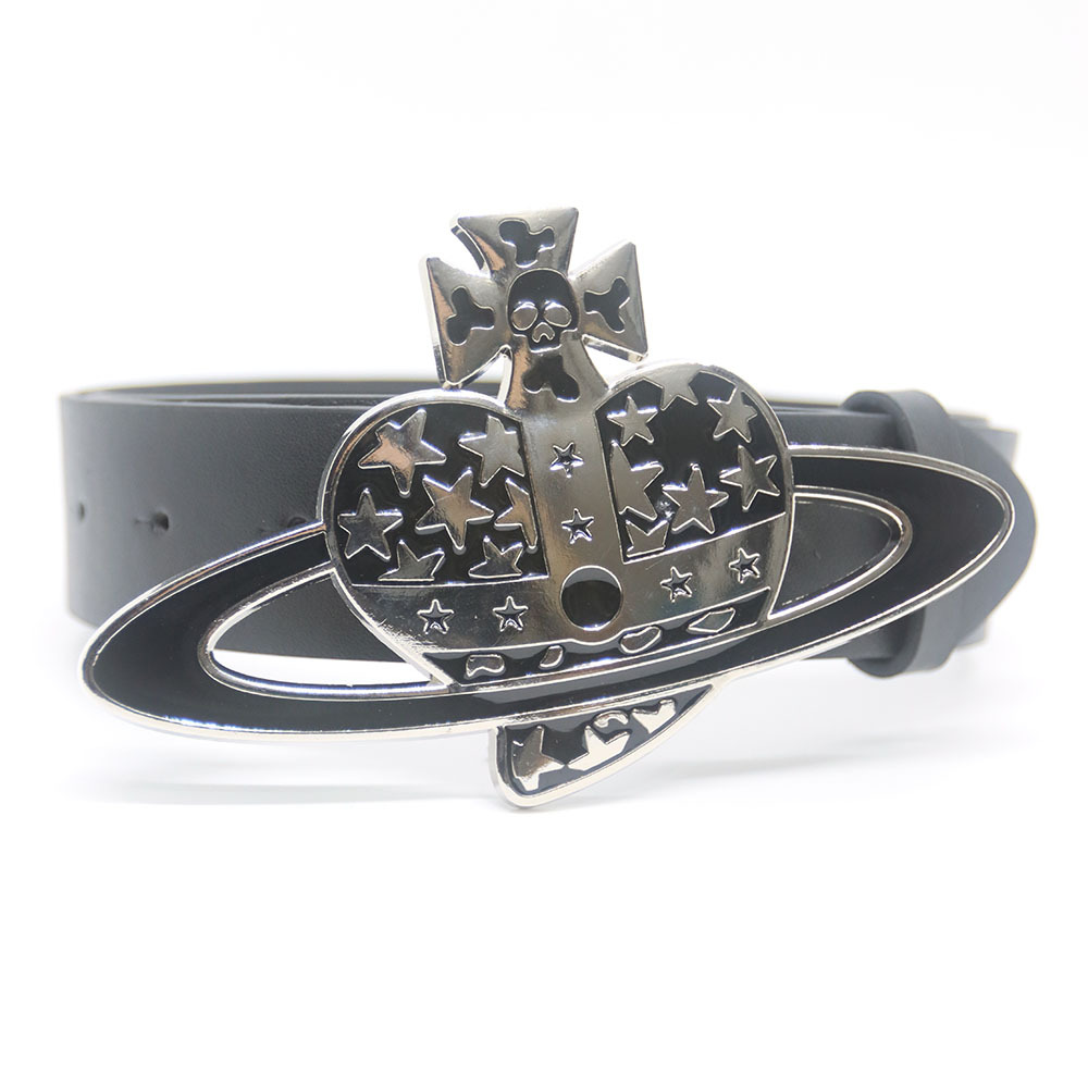Trendy New Peach Buckle Distinctive Fashion Belt Women's Jeans Skirt Accessories Fashion All-match Distinctive Belt