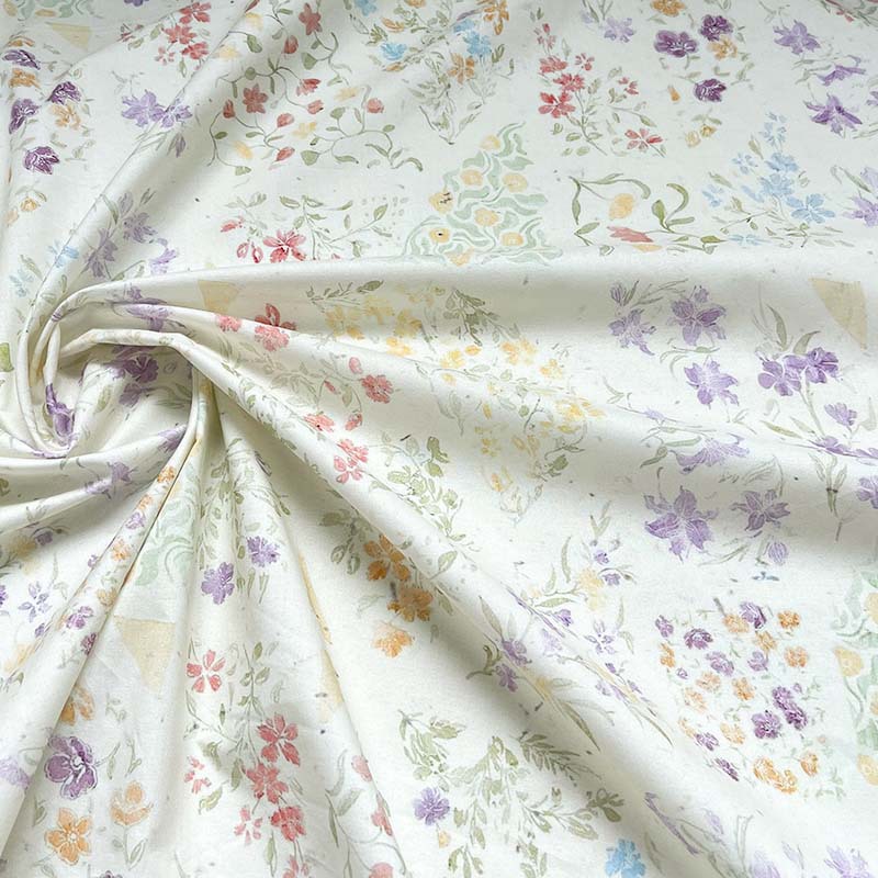 Spliced Floral Cotton 60 Count Poplin Digital Printed Fabric Clothing Women's Dress Shirt Skirt Fabric