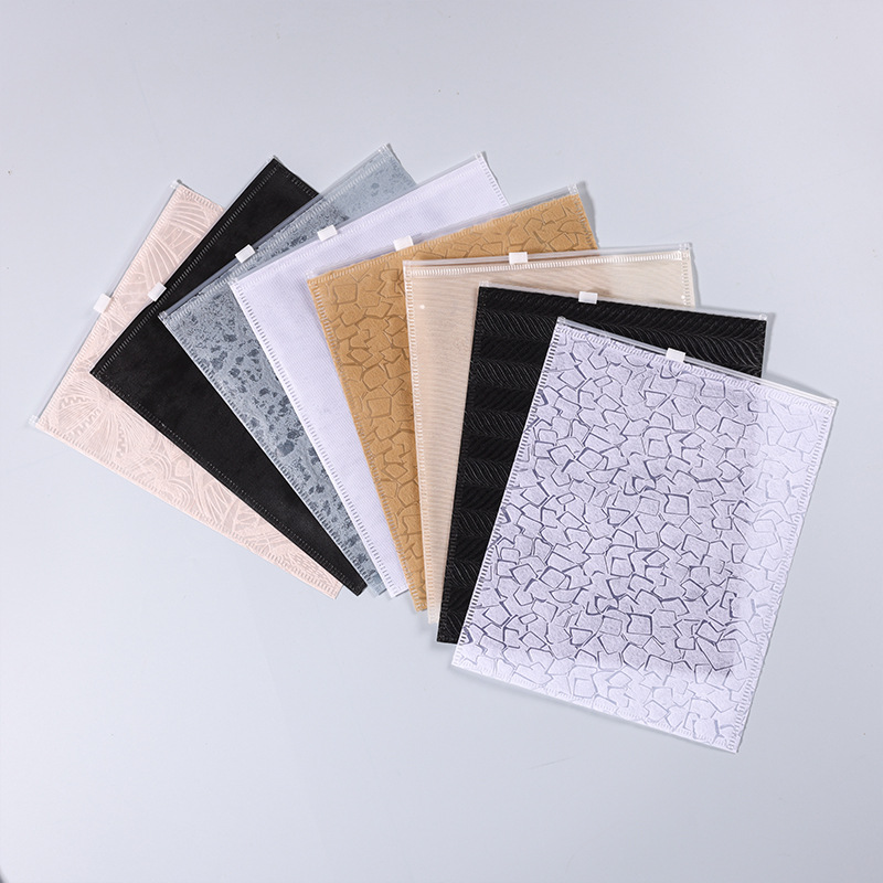 Non-Woven Zipper Transparent Socks Intimates Storage Bag Document Bag Toiletries Travel Storage Sealed Bag