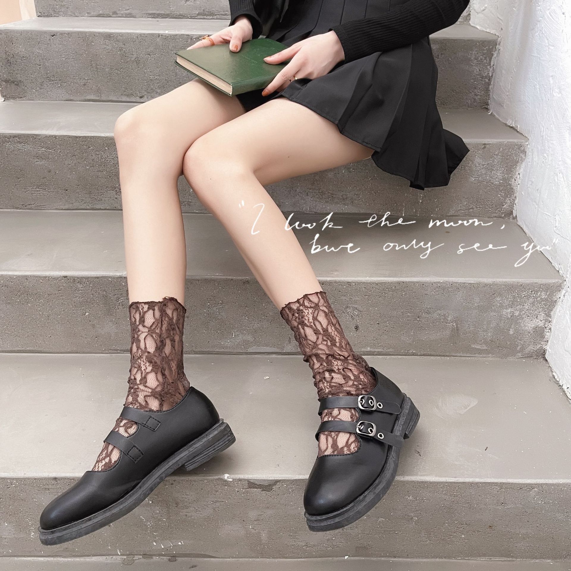 Piled socks summer thin women's socks sweet vine lace mesh socks Japanese Lolita sexy tube breathable