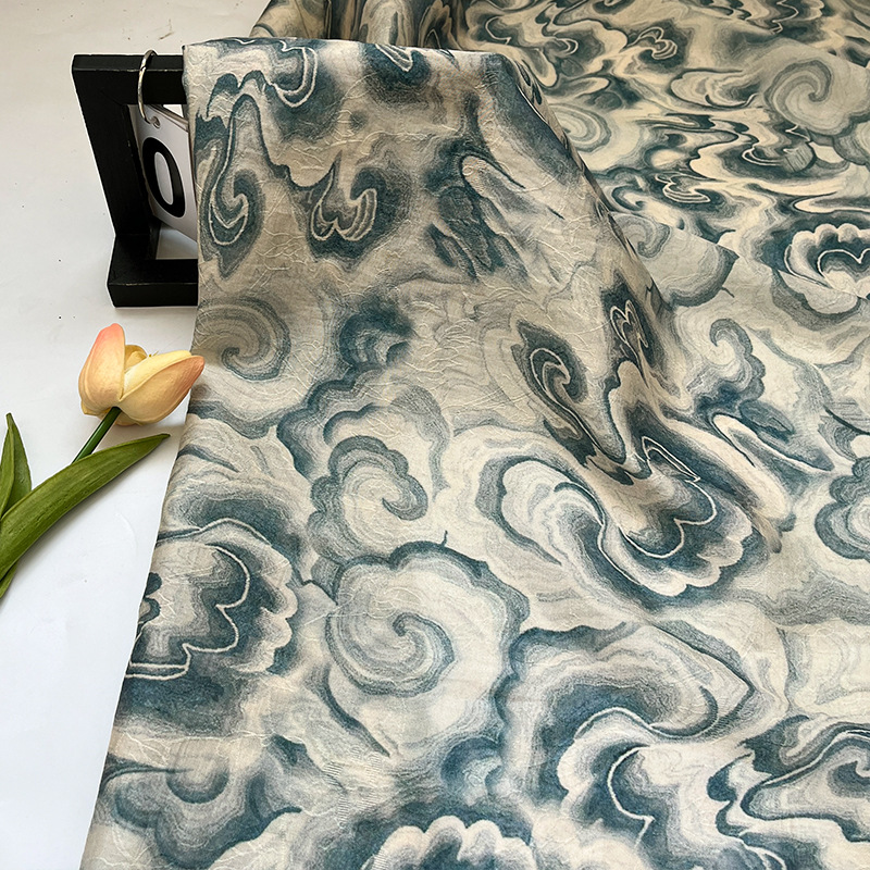 Xiangyun Dreamweaver Tencel Jacquard Fabric New Chinoiserie Handmade DIY Fabric Han Dynasty Cheongsam Dress Fabric