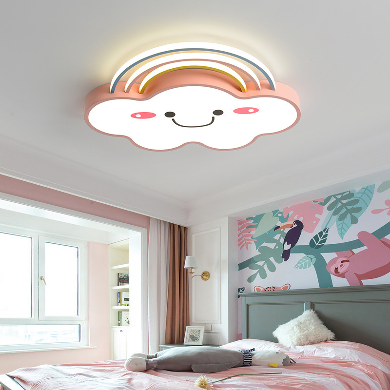 Children's room lamp Nordic creative cartoon rainbow cloud room bedroom lamp simple modern boys and girls ins lamps
