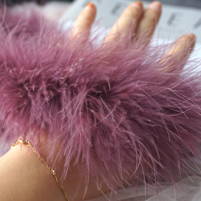 Long Plush Feather Strips Turkey Feather Strips DIY Feather Decorations Stage Performance Clothing Accessories Wedding Event Decoration