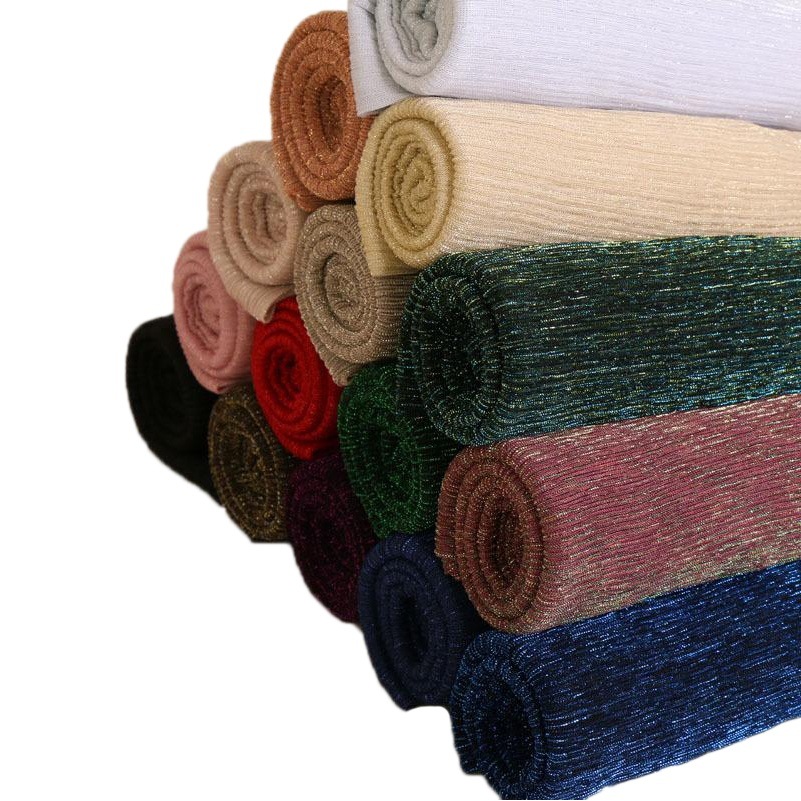 Spring and Summer New Style Breathable and Fashionable Gold Thread Nylon Women's Scarf Single Color Refreshing Scarf Shawl Yw71 Refreshing and Breathable