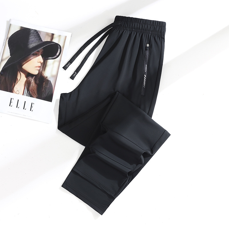 Picture of Summer New Ice Silk Pants Quick-drying Breathable Nylon Men's and Women's Elastic Soft Anti-wrinkle Cooling Couple Sunscreen Pants