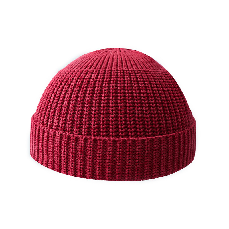 Picture of Cross-border Autumn and Winter Solid Color Light Plate Knitted Hat Warm Wool Hat Men's Trendy Brand Women's All-match Dome Guapi Hat Cold Hat