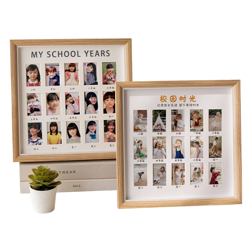 Campus Time Photo Frame Wholesale Kidsren's Growth Record Kids Id Photo 100 Days Full Moon Birthday Party Commemorative Photo Album