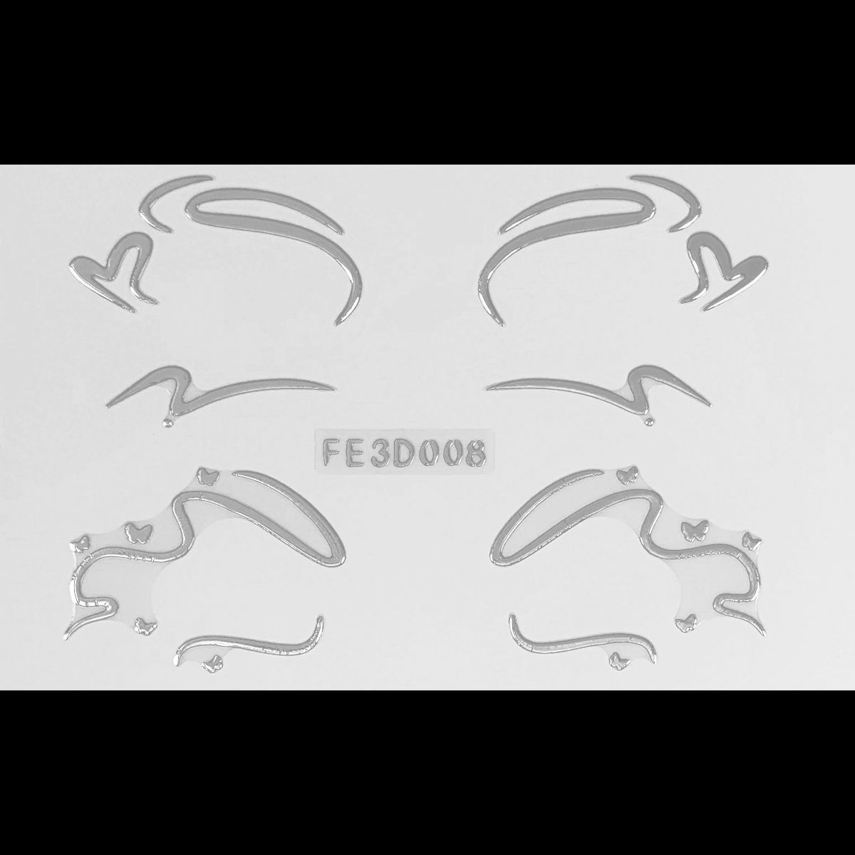 Picture of European and American laser eyeliner stickers 3D relief butterfly eye makeup makeup stickers stage performance tattoo stickers