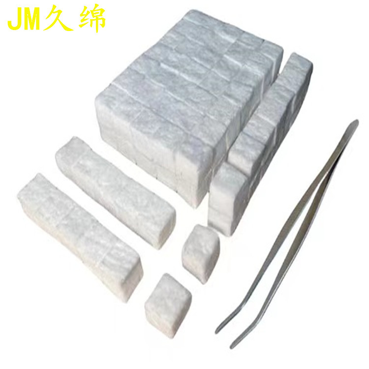 30Pcs Ceramic Fiber Block 2*2*2cm Ceramic Fiber Wool Core for Alcohol Burner with Tweezers