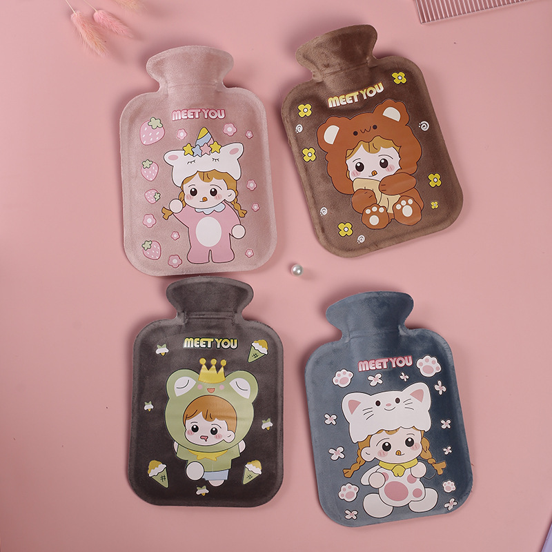 Picture of Customized new short plush hot water bag filled with water hot water bag filled with water hot water bag printed LOGO hand warmer