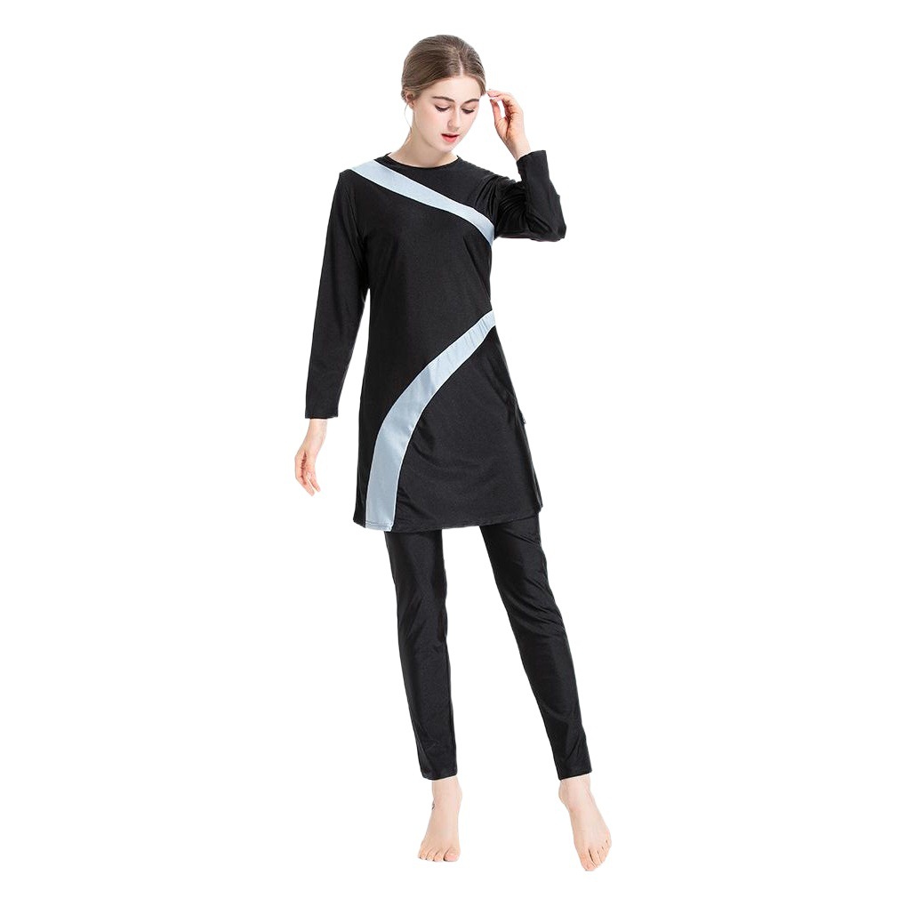 Cross-Border Conservative Swimsuit Hui Middle Eastern Aliexpress Amazon Three-Piece Swimsuit Set L011