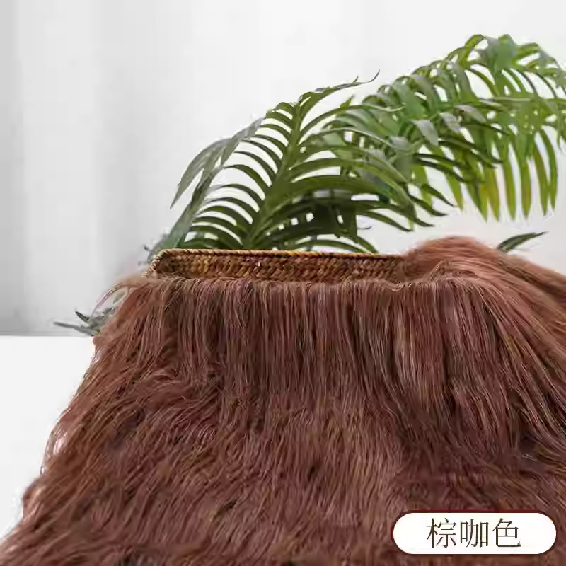 Picture of Falling Wool Plush Fabric 9cm Beast Dress Beast Hair Long Hair Roll Bundle Fried Hair Long Hair Hand-made Cotton Doll DIY
