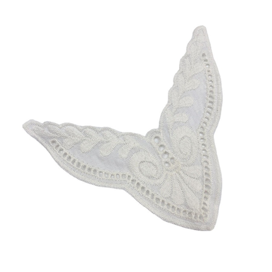 Children's Wear Cotton Collar Flower Embroidery Water Soluble Lace Collar Flower Cotton Line Sticker Embroidery Lace Accessories Small Collar Decoration