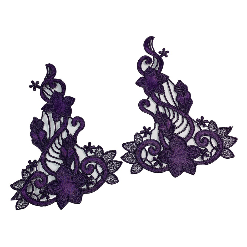 Sading fine thread embroidery wholesale clothing accessories three-dimensional lace flower embroidery embroidery cuff trousers pair of flower cloth stickers